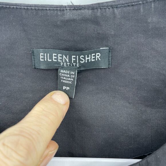 Eileen Fisher Jacket Women's PP Silk Blend Double-Petite Round Long Sleeve - Picture 3 of 11